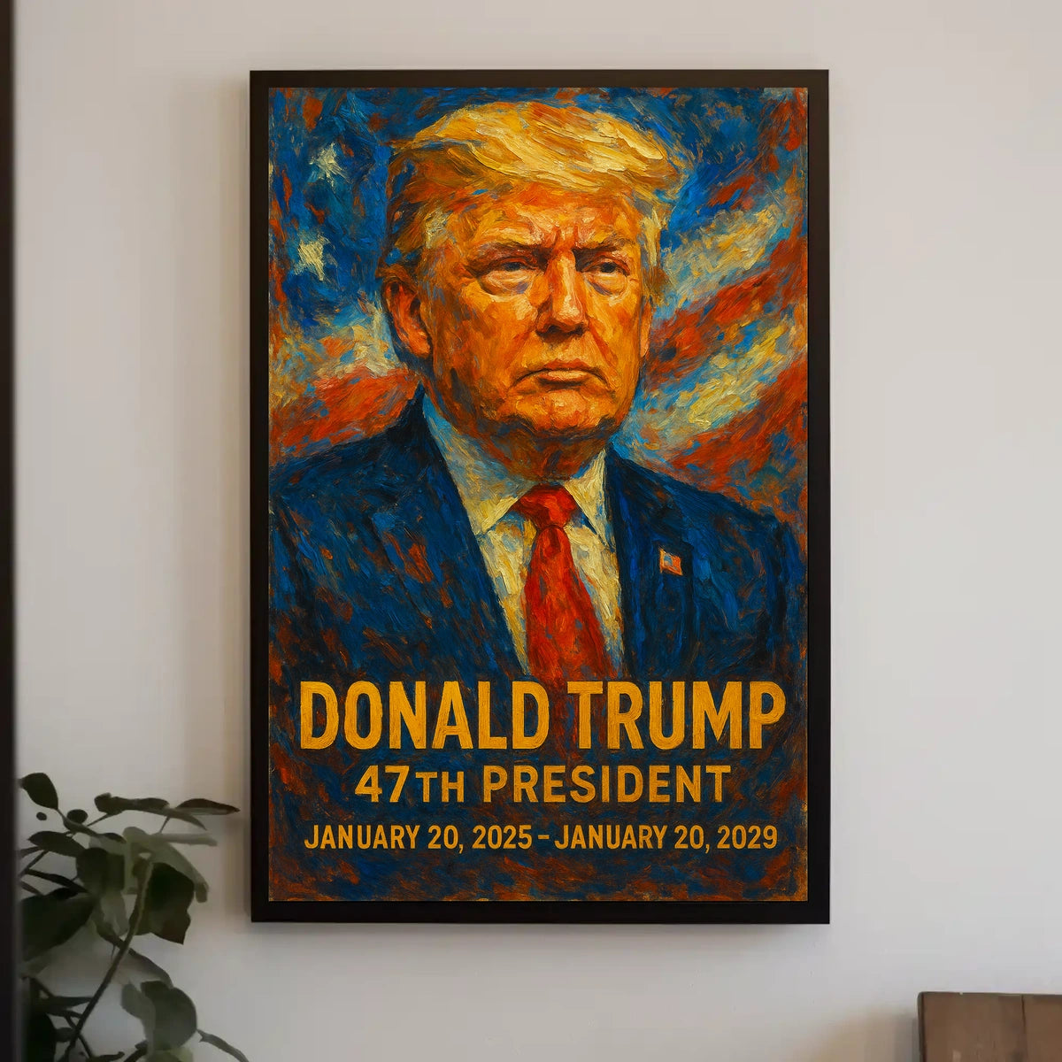 Trump Blaze Determination Expressionism Poster