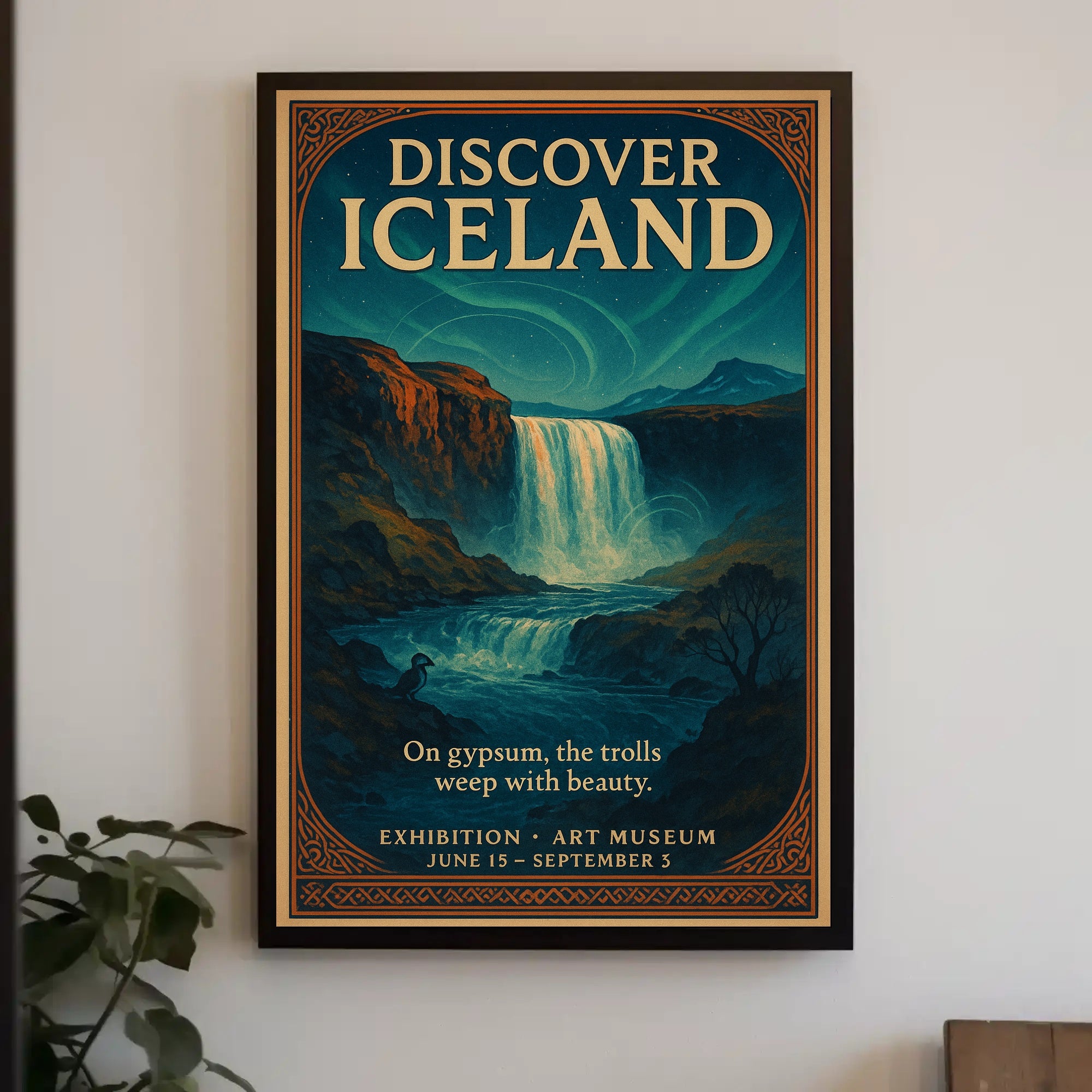 Discover Iceland Exhibition Poster Art Print PosterGoat