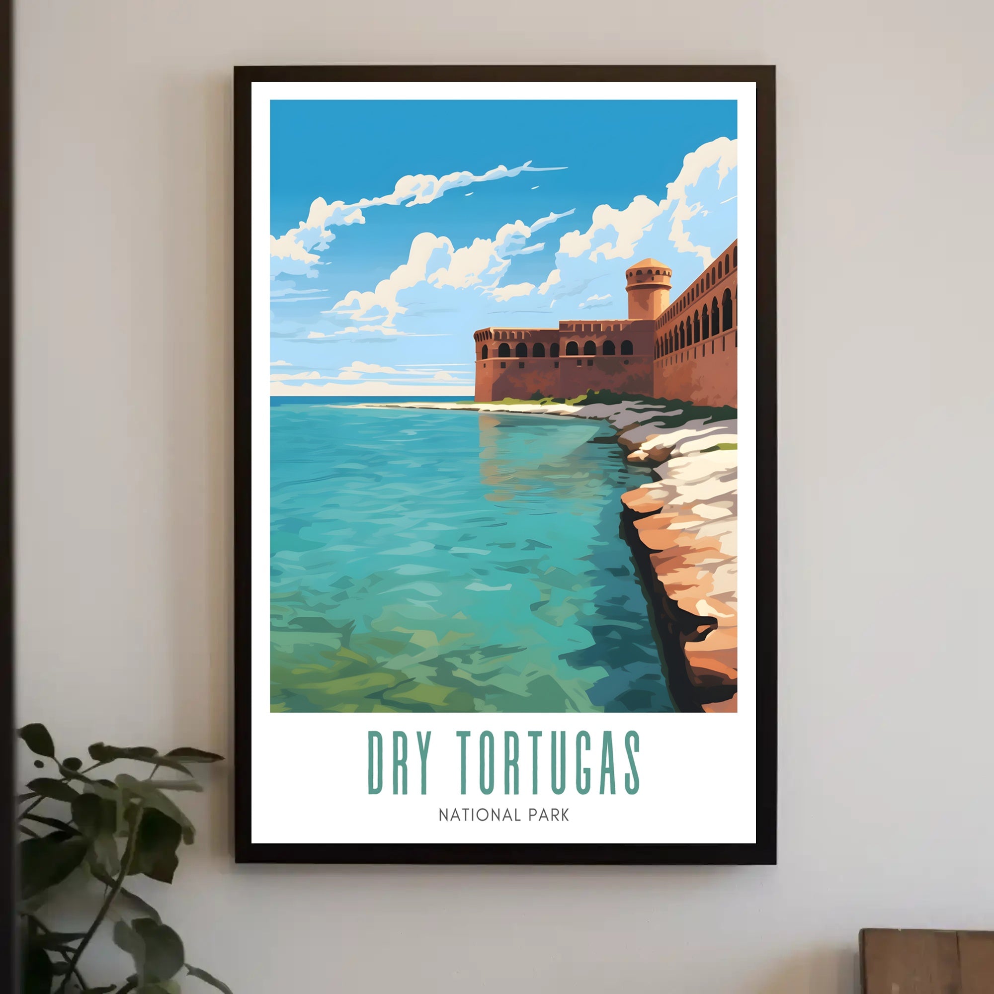 Dry Tortugas Travel Poster Vintage Wall Art Print