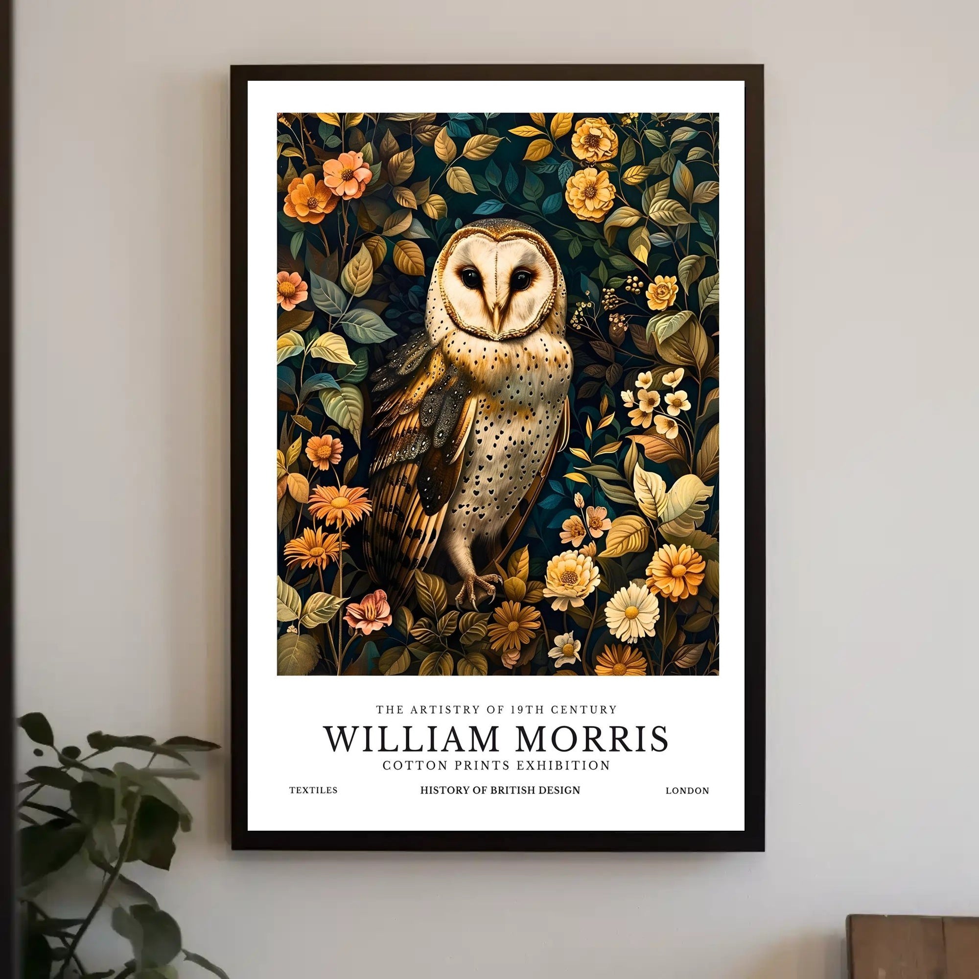William Morris Nature Exhibition Vintage Artistic Poster