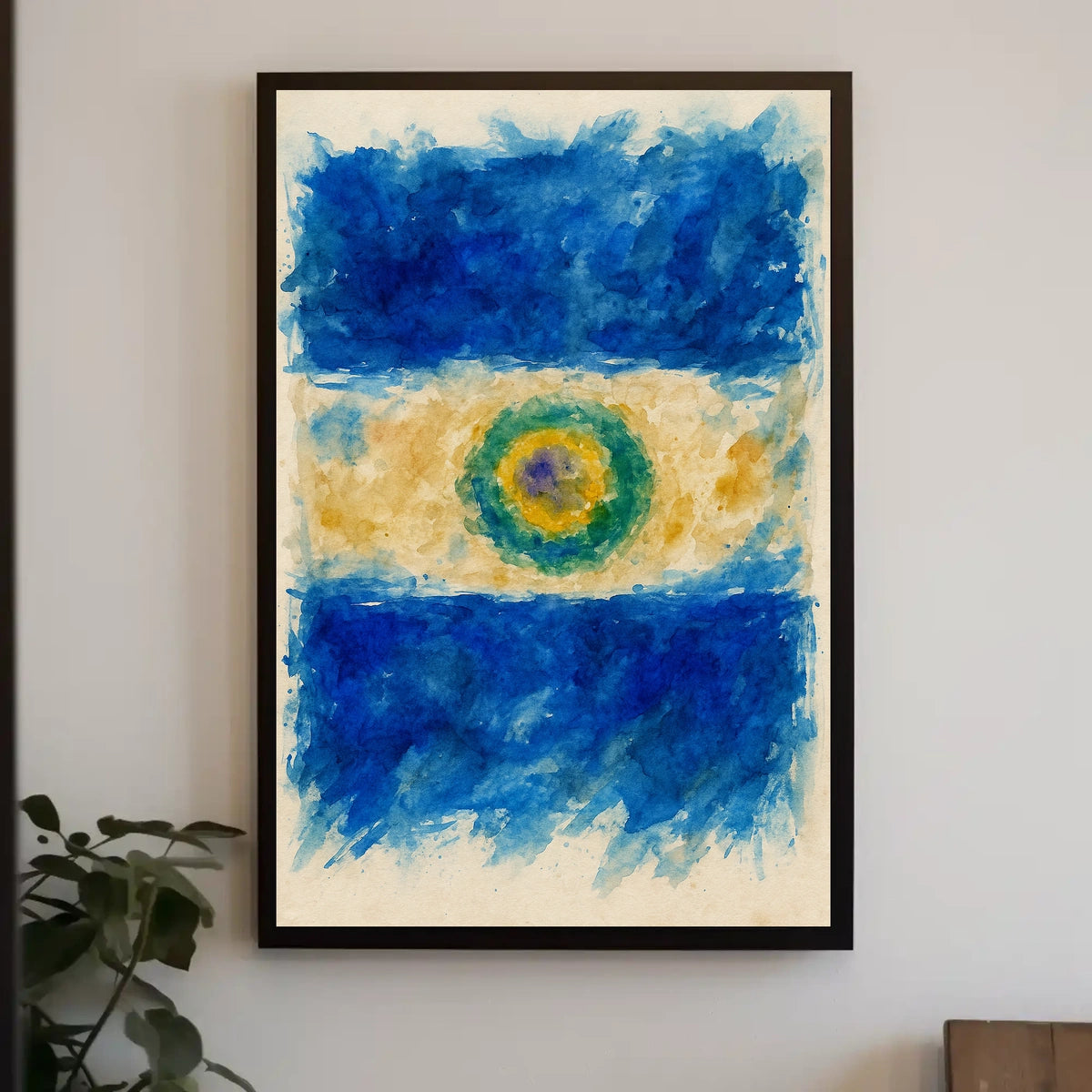 Abstract Watercolor Flag Abstract Poster