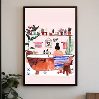 Serene Bath Time Poster