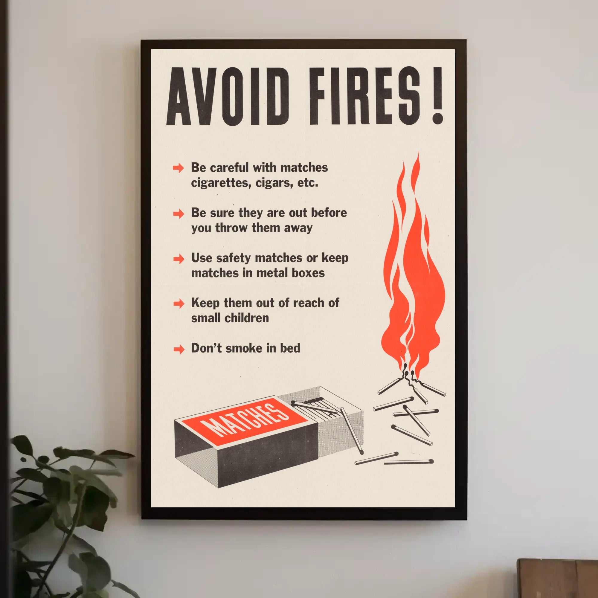 Fire Safety Precautions Poster PosterGoat