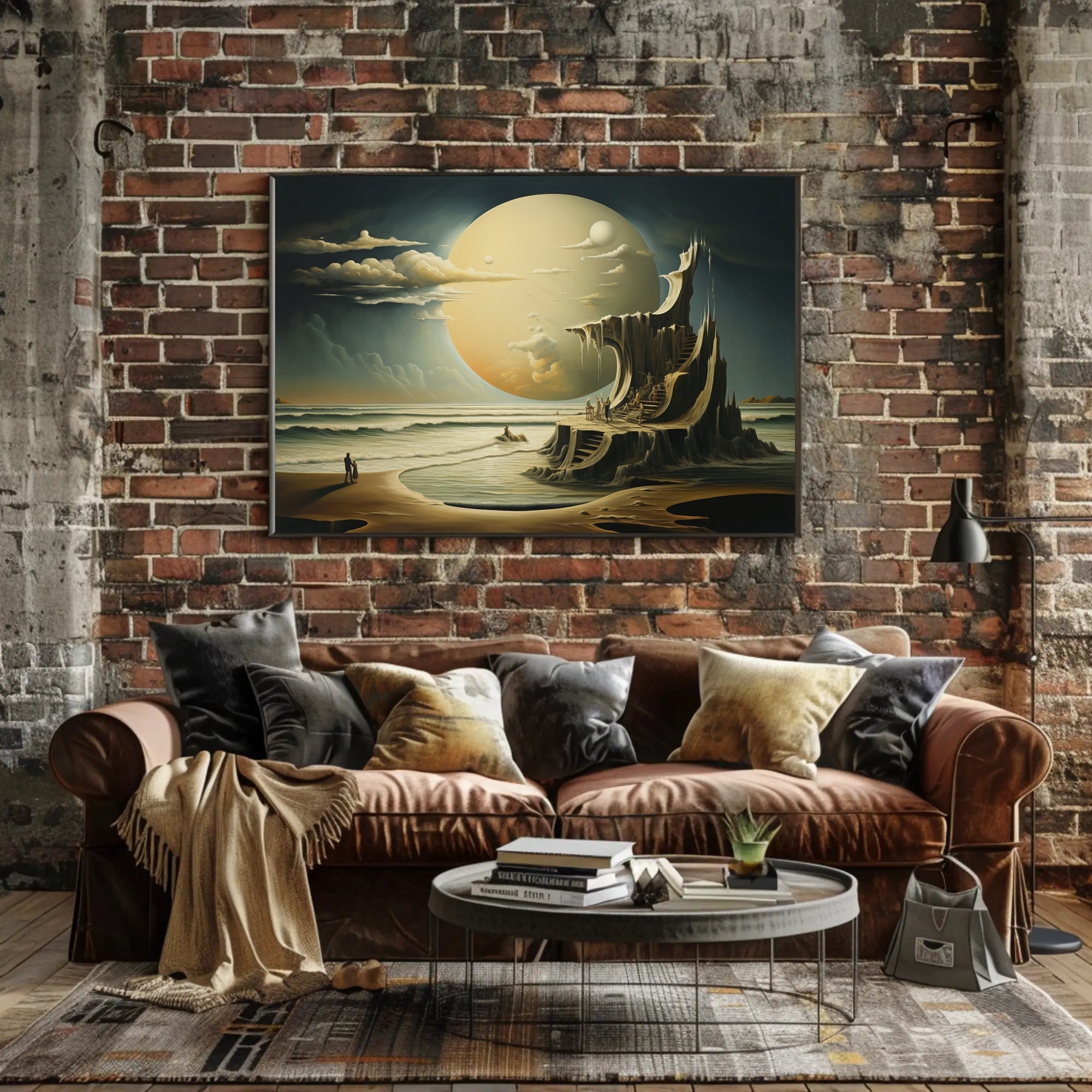 Otherworldly Fantasy Beach Scene Surrealistic Fantasy or Mythology Poster