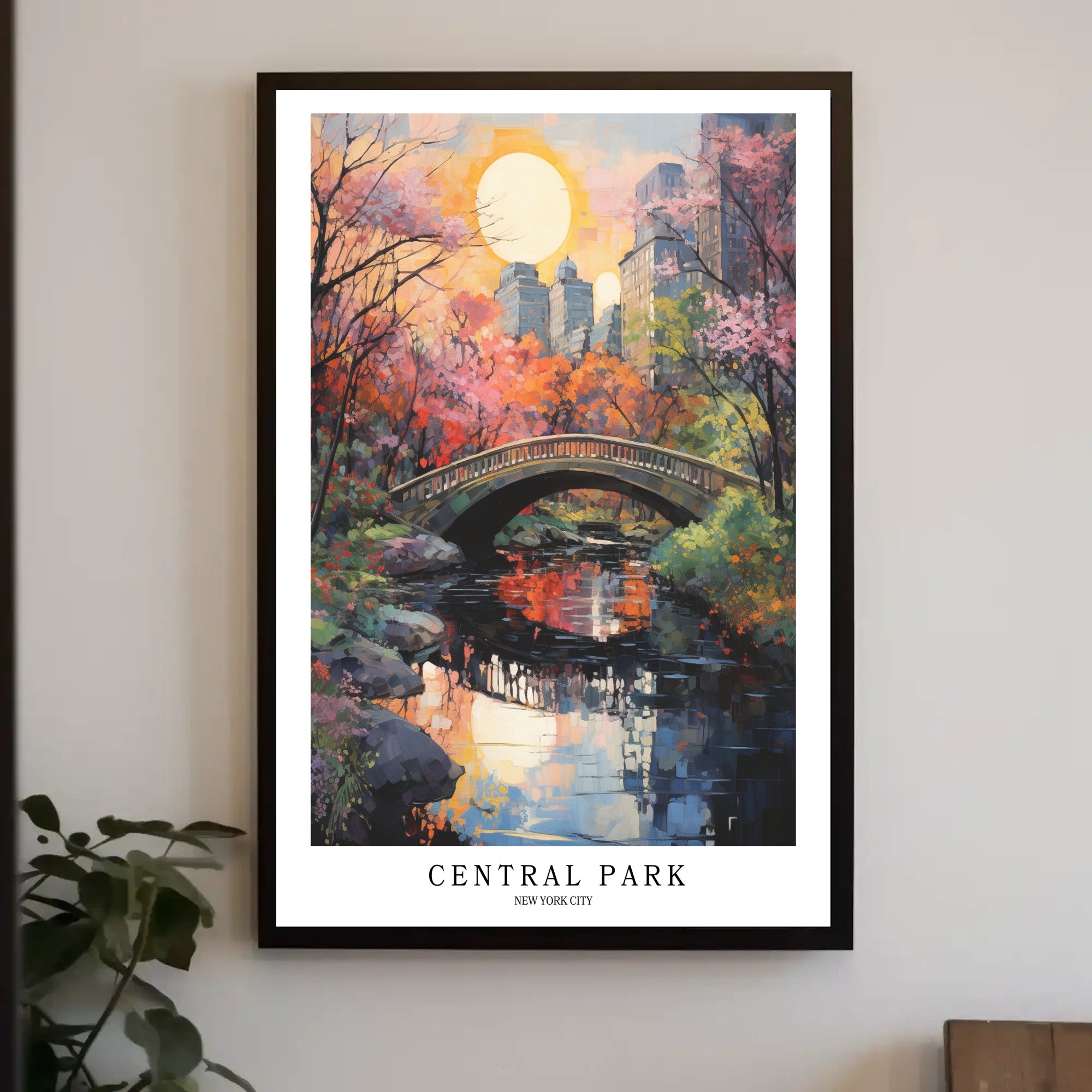 Central Park Autumn Impressionism Urban or Cityscape Poster PosterGoat