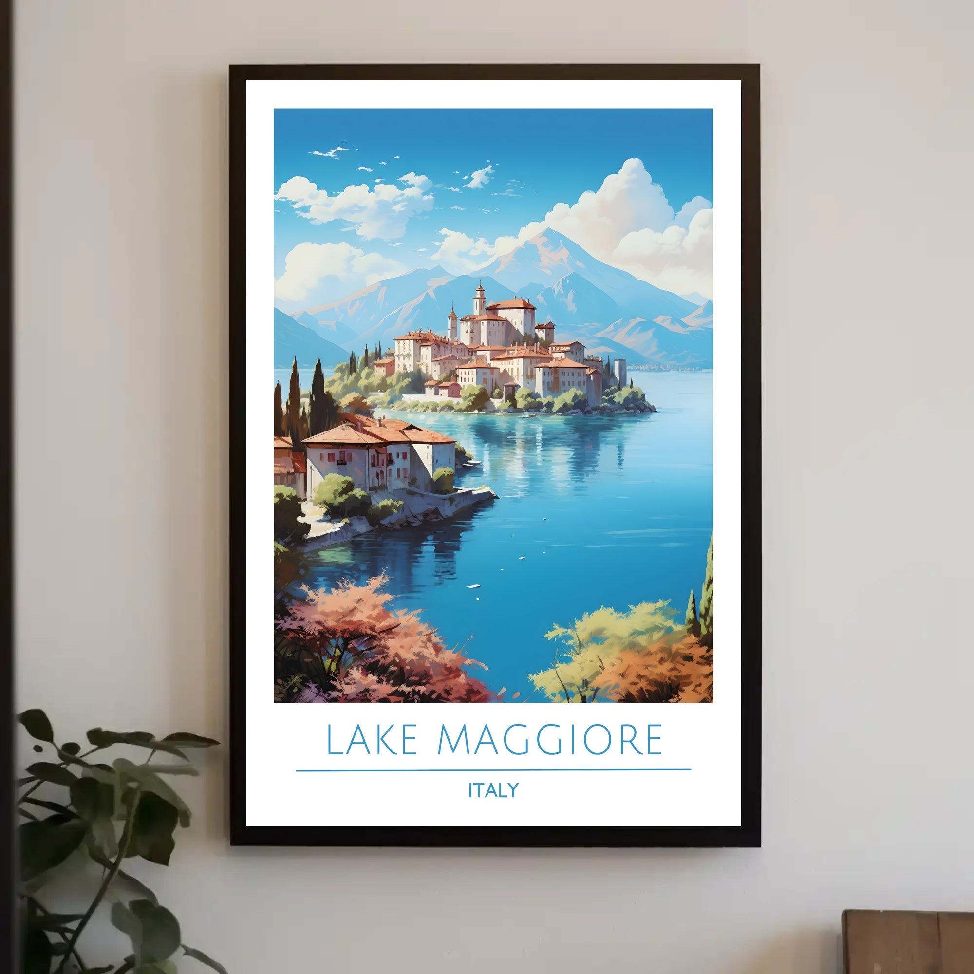 Scenic View of Lake Maggiore Poster