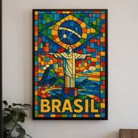 Vibrant Brazil Mosaic Poster