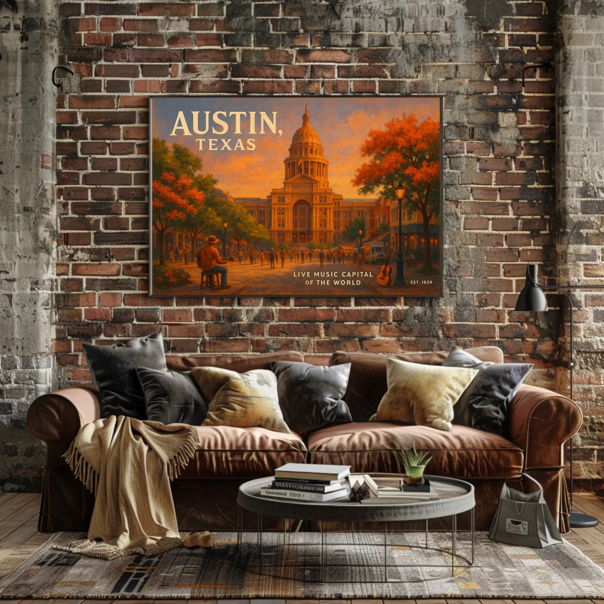 Austin Texas Live Music Capital Poster Art
