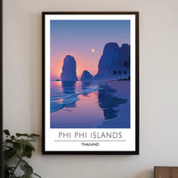 Phi Phi Islands Tranquil Landscape Travel Poster