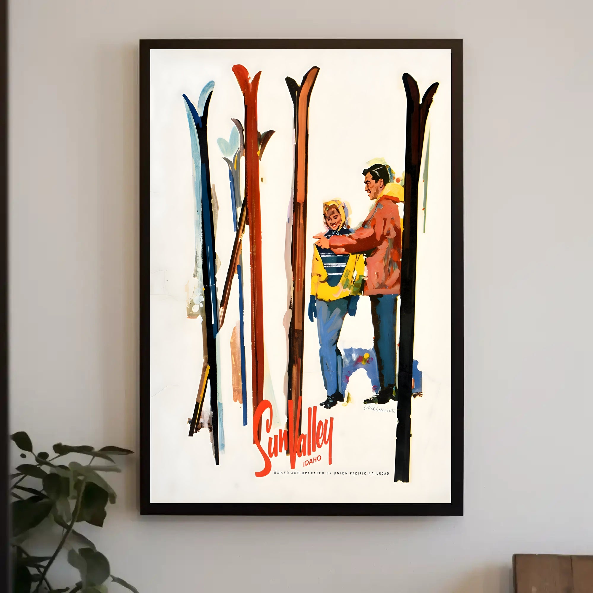 Vintage Ski Adventure in Sun Valley Travel Poster PosterGoat