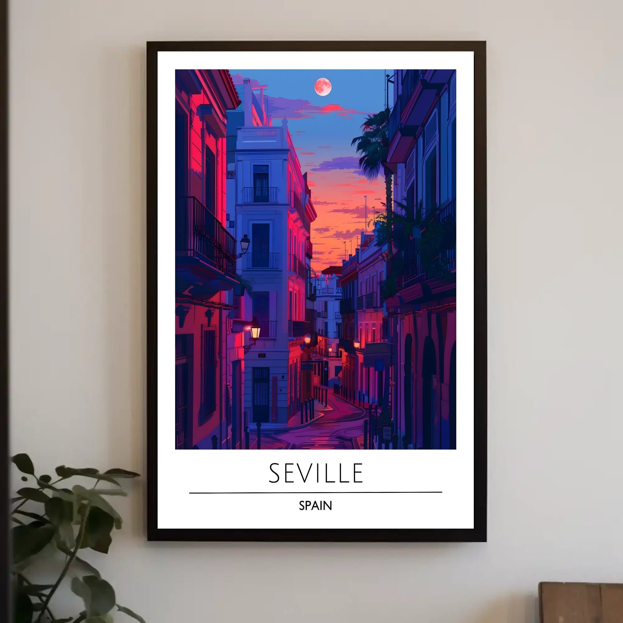 Seville Twilight Urban Escape Poster