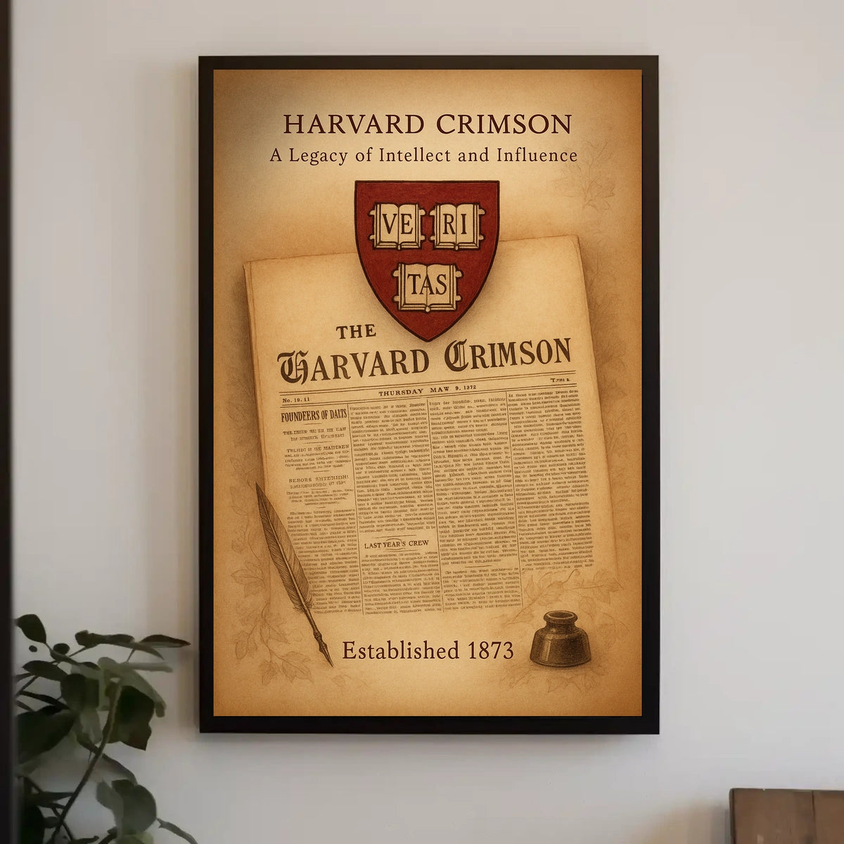 Harvard Crimson A Legacy of Intellect and Influence Poster