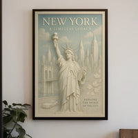 New York City Poster Vintage Elegance Travel Wall Art