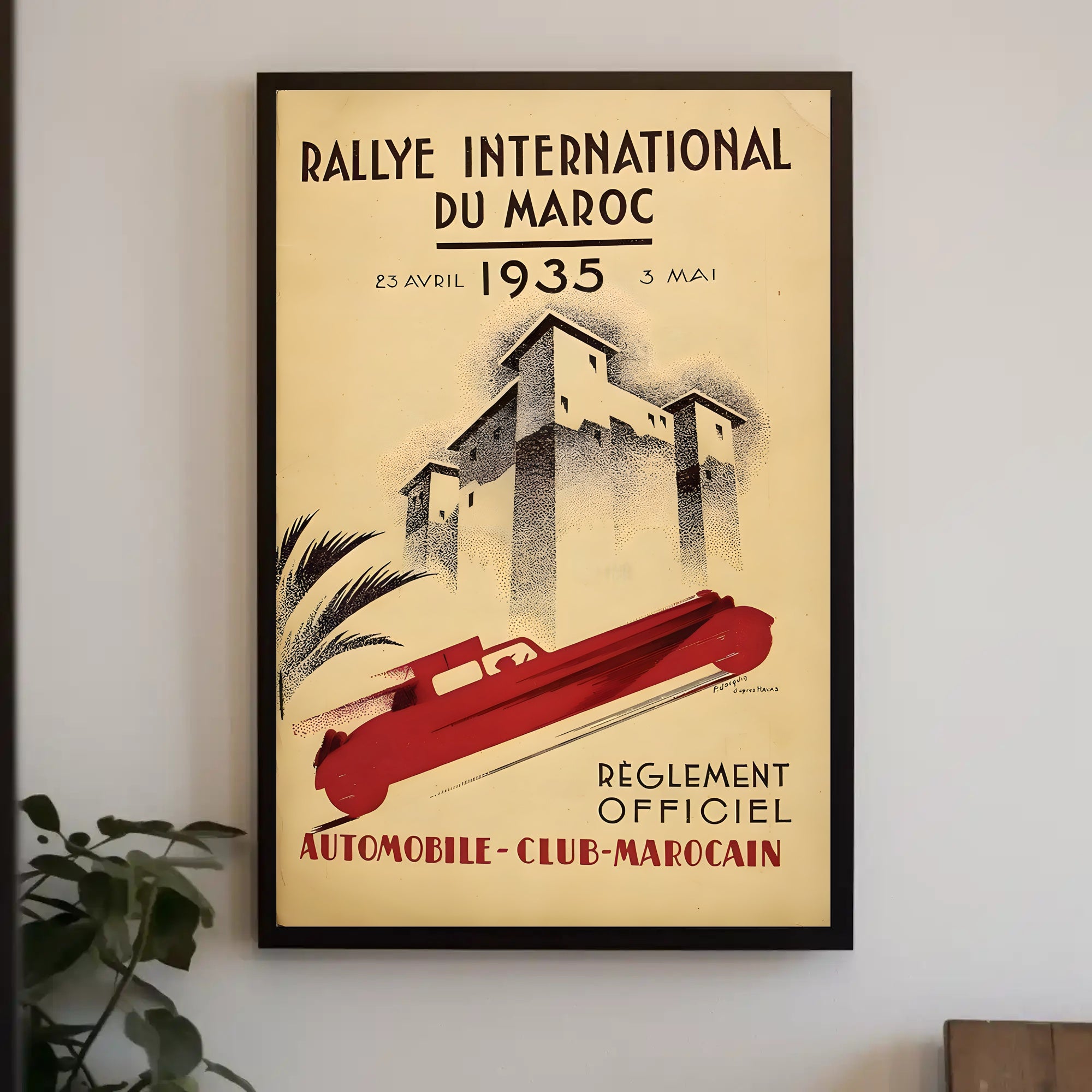 Rallye International du Maroc 1935 Poster