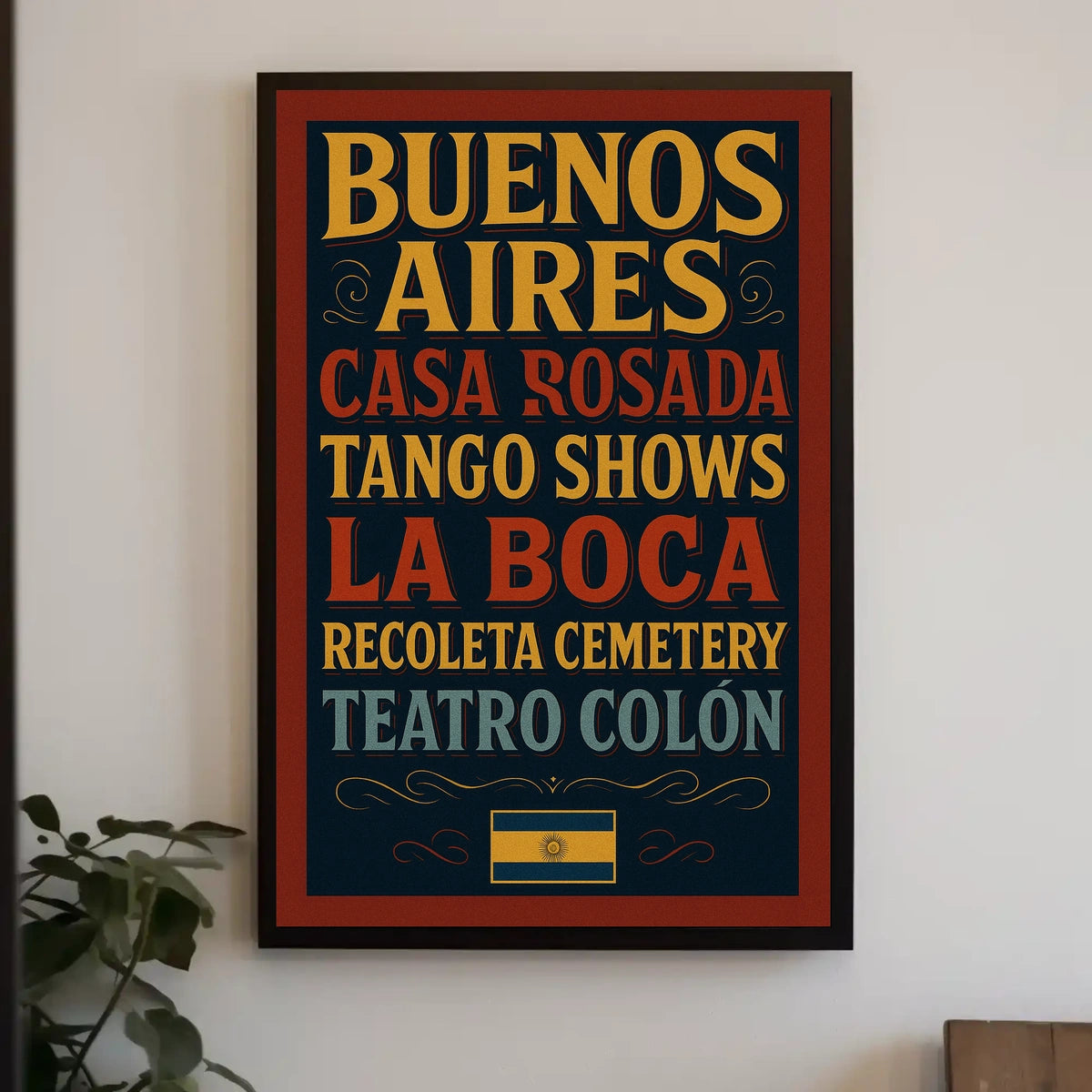 Buenos Aires Attractions Poster