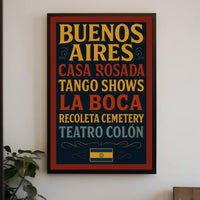 Buenos Aires Attractions Poster