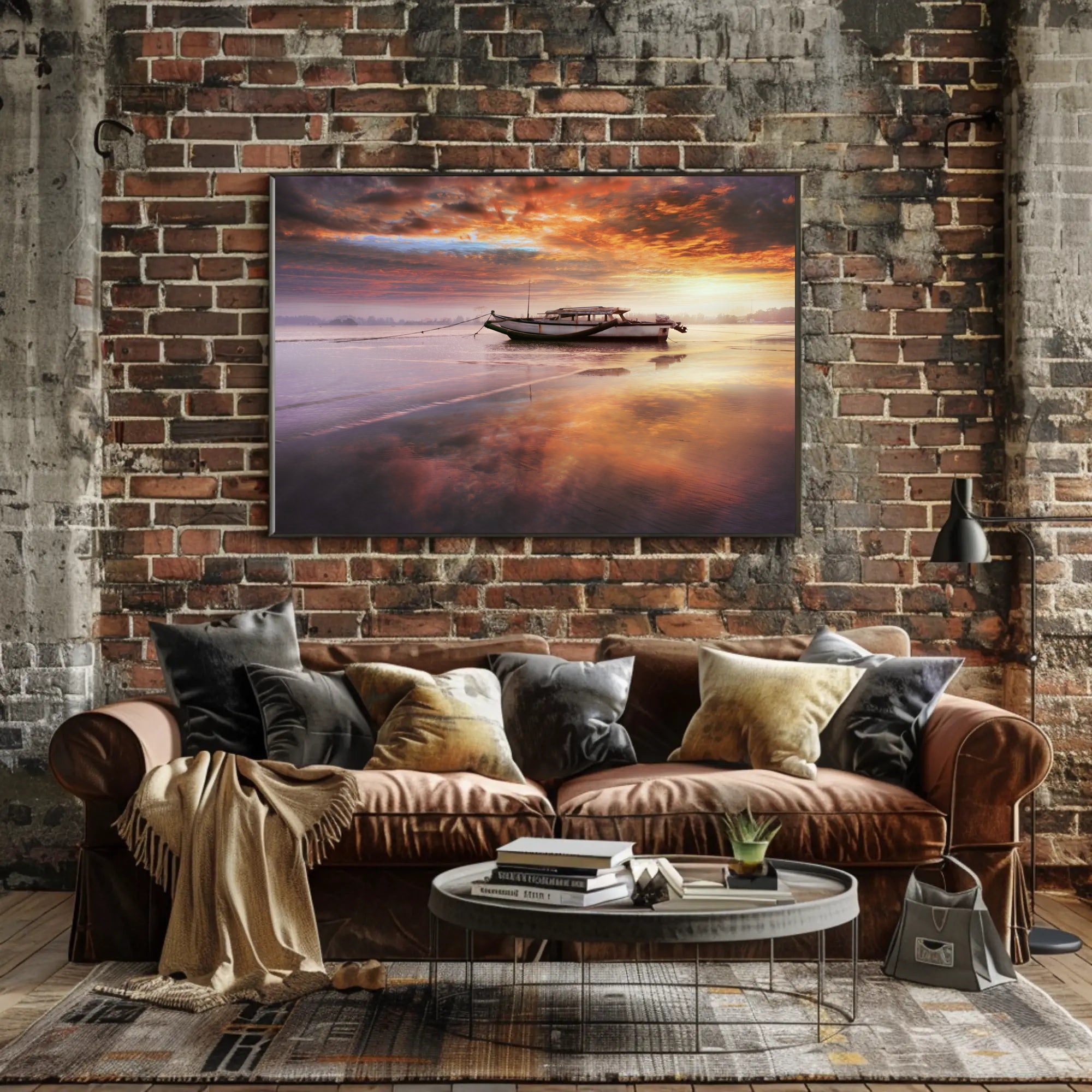 Tranquil Sunset Reflection Poster