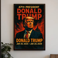 Donald Trump Visionary Patriot Expressionism Poster