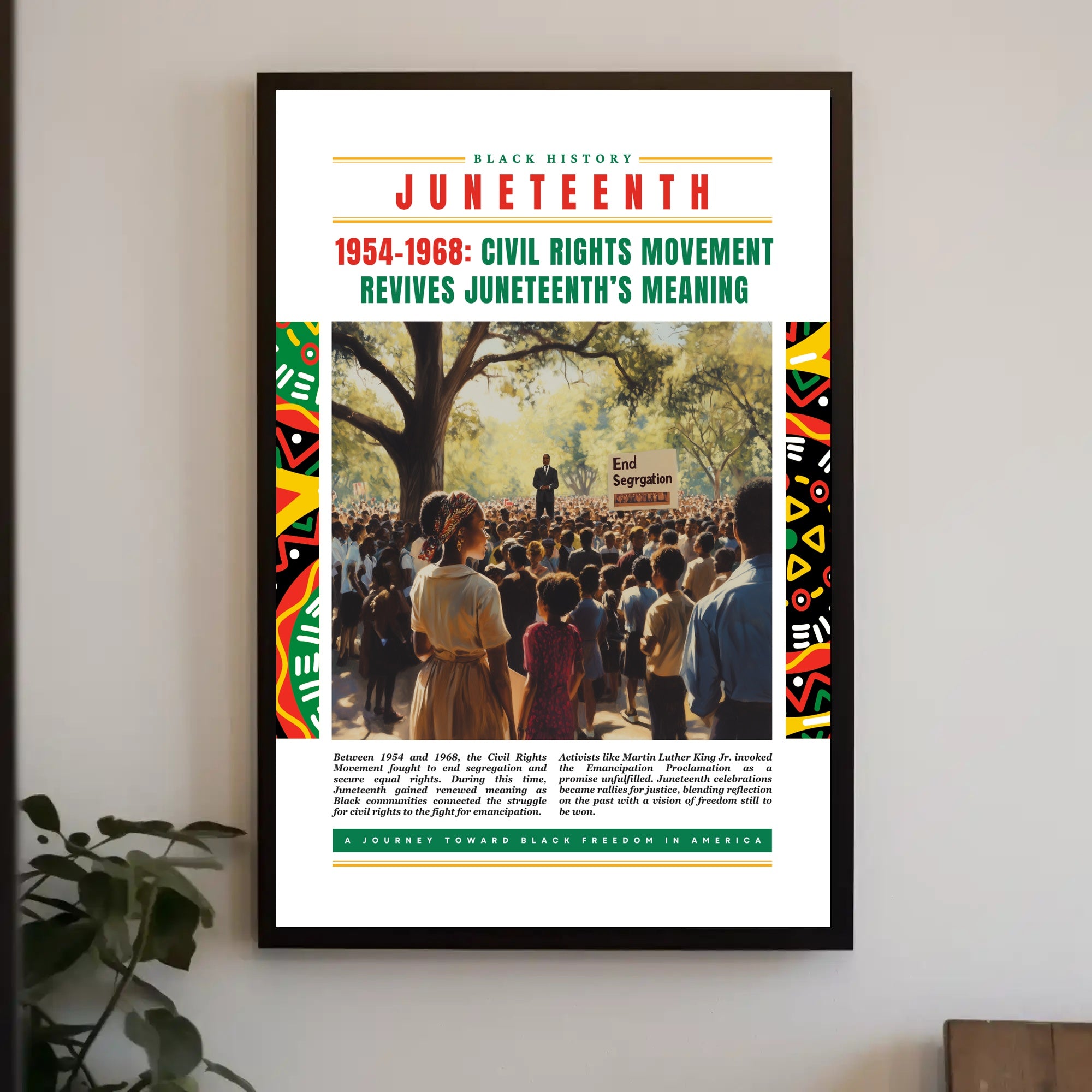 Juneteenth Civil Rights Movement Cultural or Heritage Poster