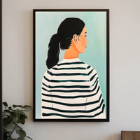 Striped Serenity Poster Modern Abstract Wall Art Print