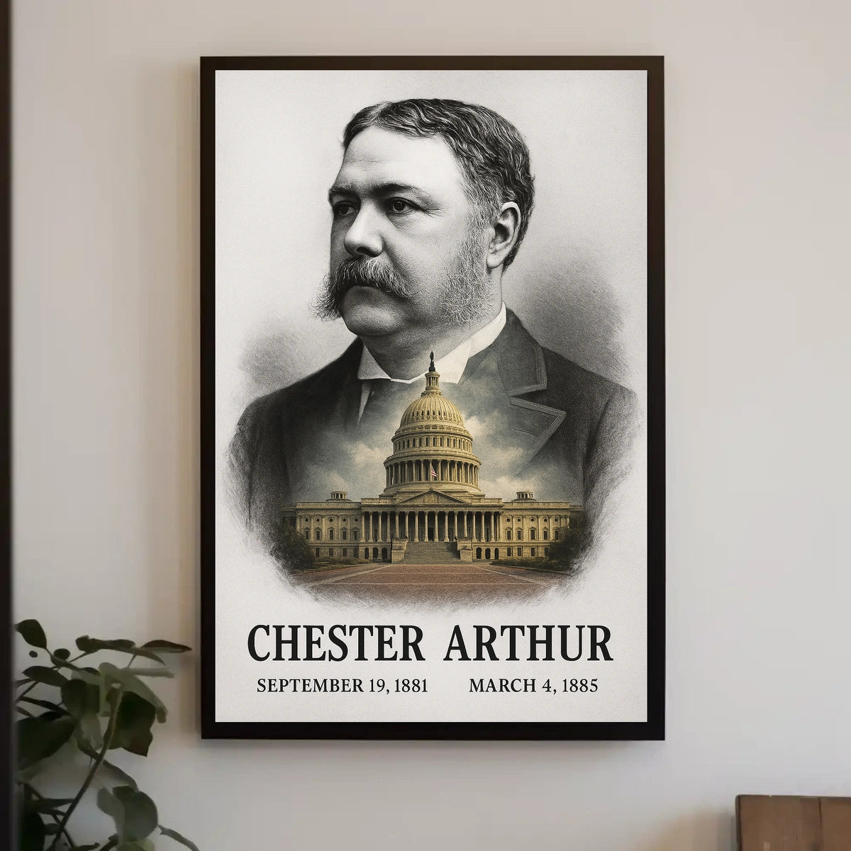 Chester A. Arthur 21st President of the United States Reflections Poster