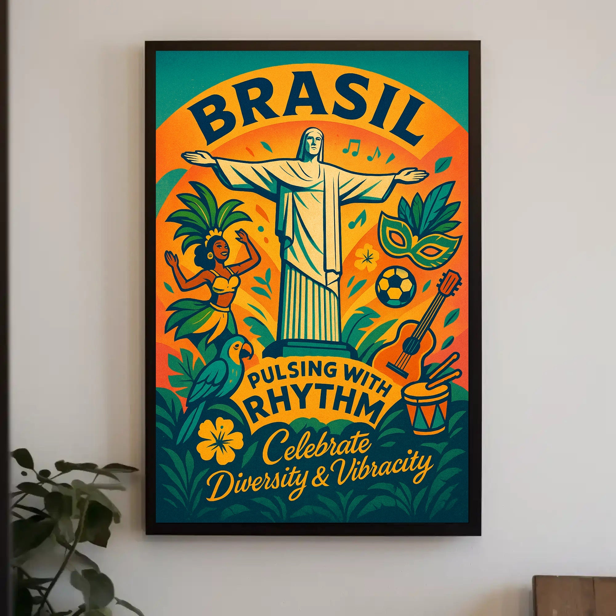 Celebrate Brazil's Vibrant Culture Poster