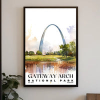 Glacier Watercolor Wall Art Poster