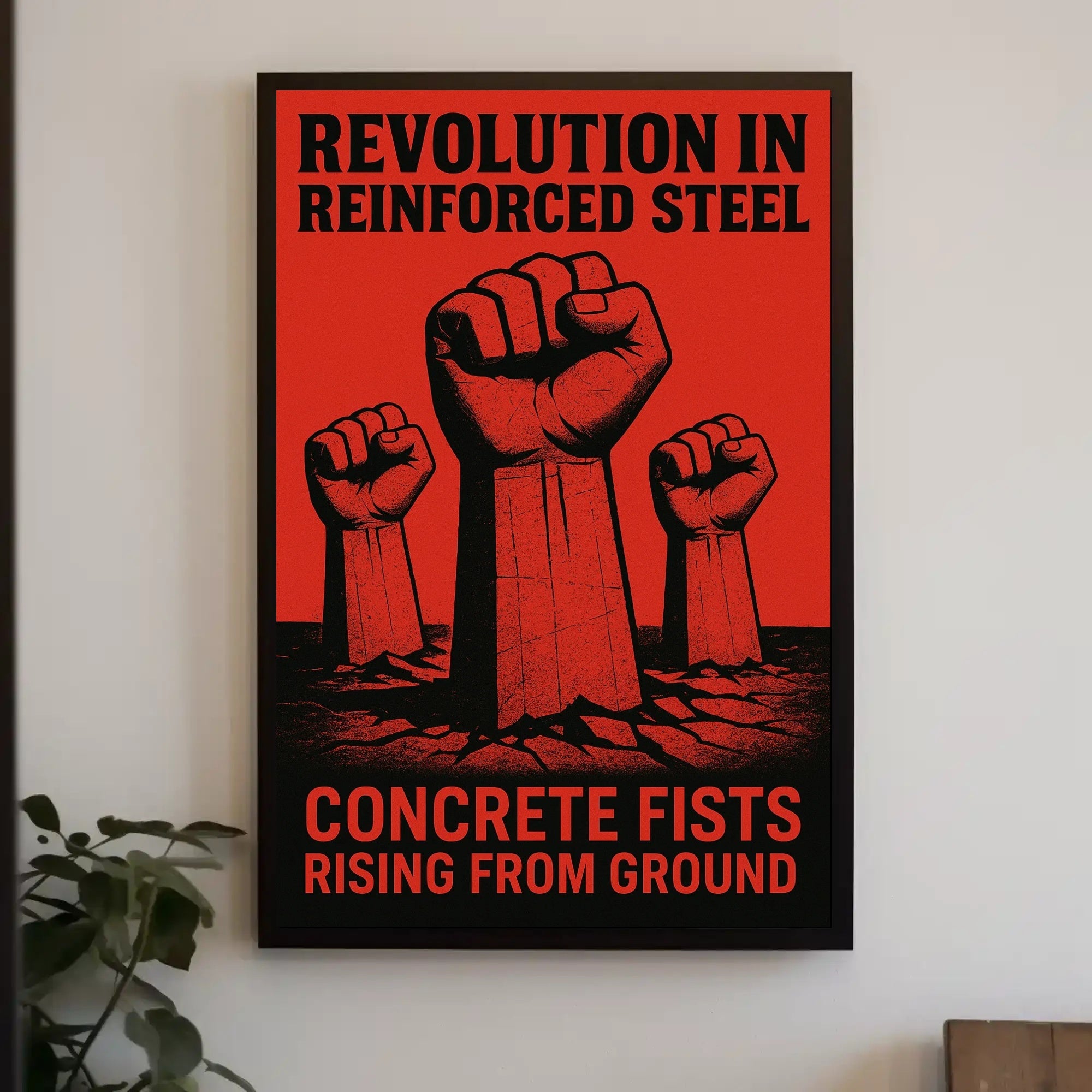 Revolution in Reinforced Steel: Political or Propaganda Poster