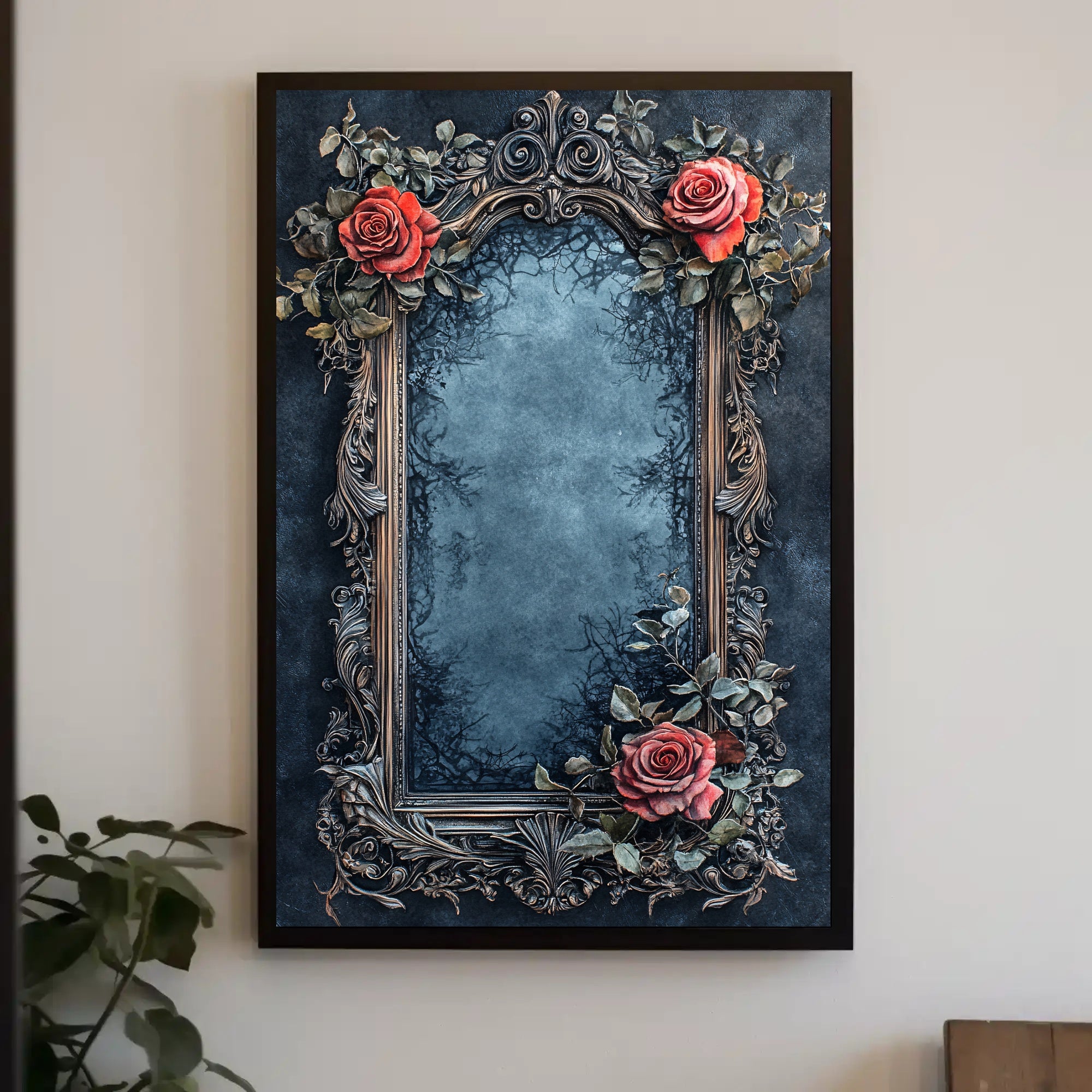 Ornate Floral Frame Poster