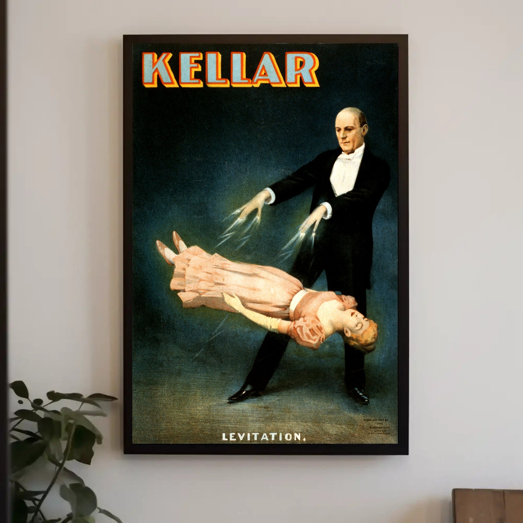 Kellar Classic Levitation Magic Show Vintage Artistic Poster