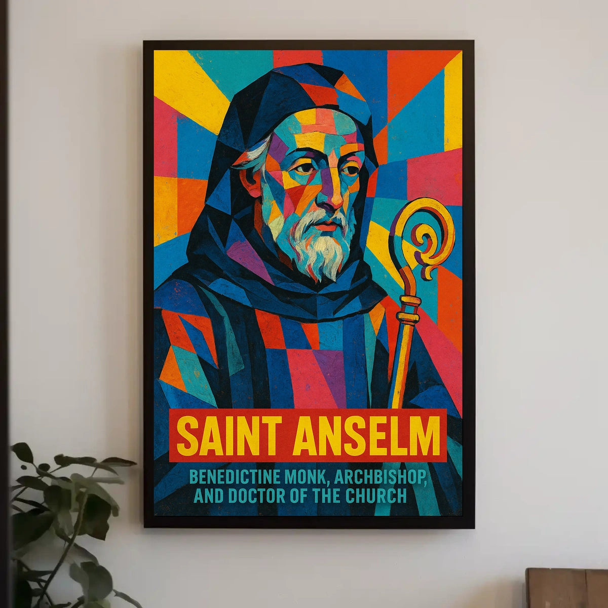 Saint Anselm Benedictine Monk And Poster