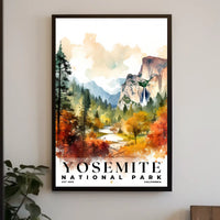 Yosemite Watercolor Wall Art Poster