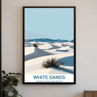 White Sands National Park Illustration Poster