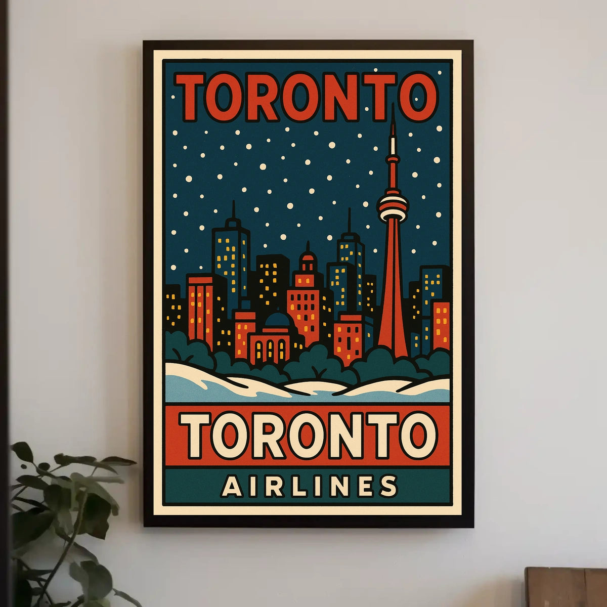 Toronto Skyline Travel Poster