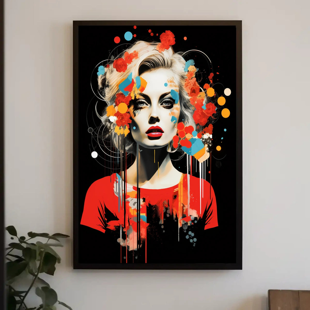 Vibrant Woman Abstract Art: Bold and Artistic Poster