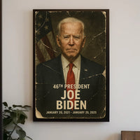 Joe Biden 46th President of the United States Damaged Photograph Poster