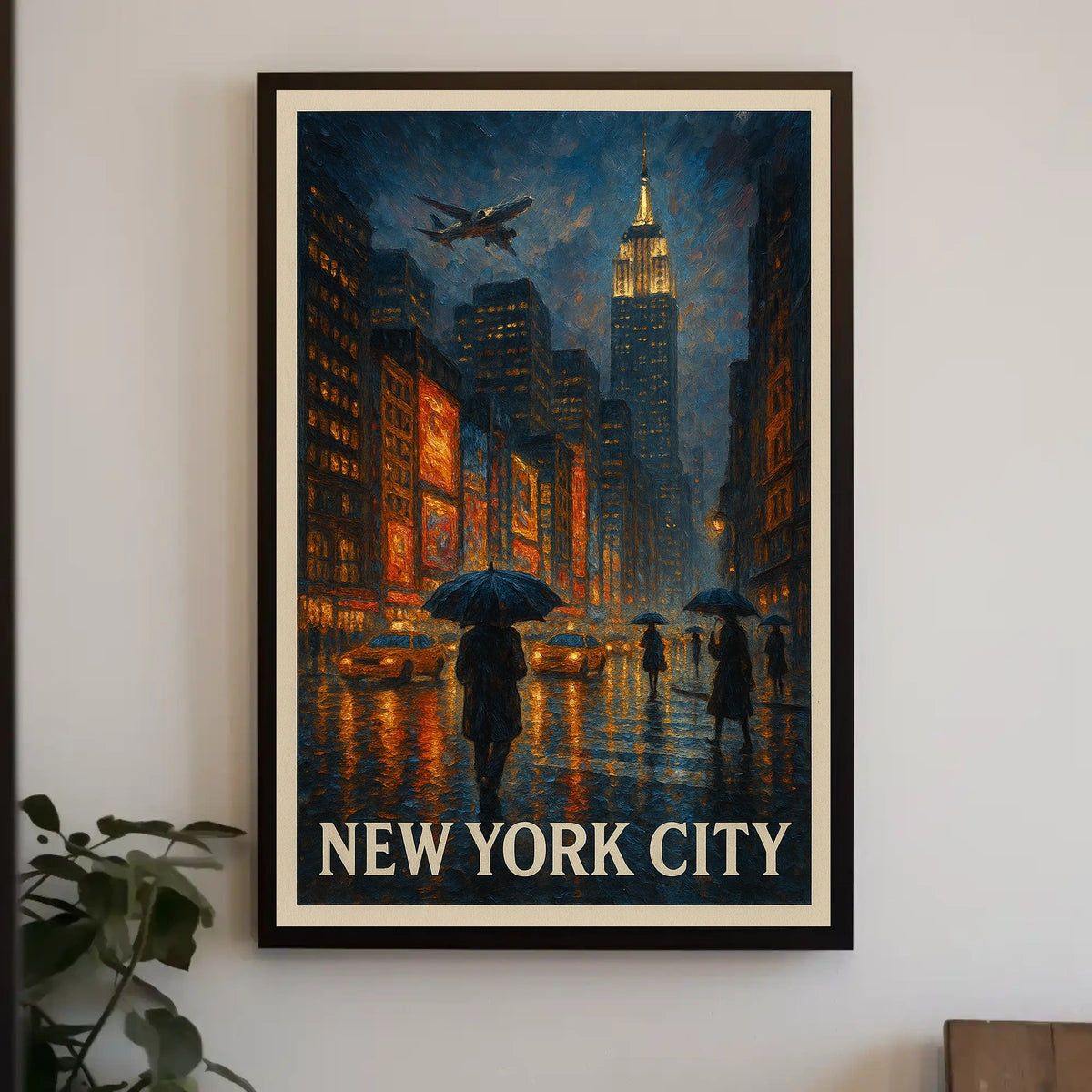 New York City A Rainy Evening Poster