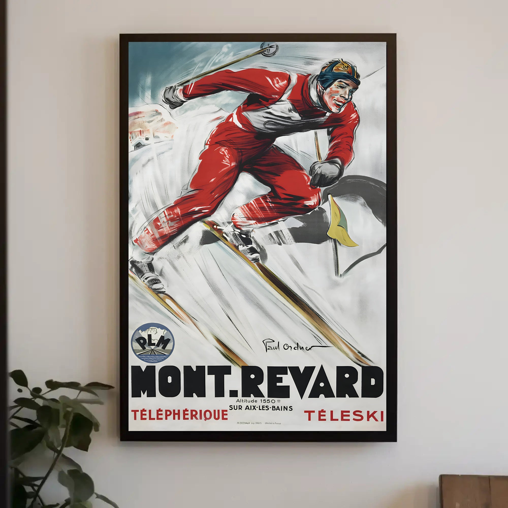Mont Revard Ski Poster PosterGoat