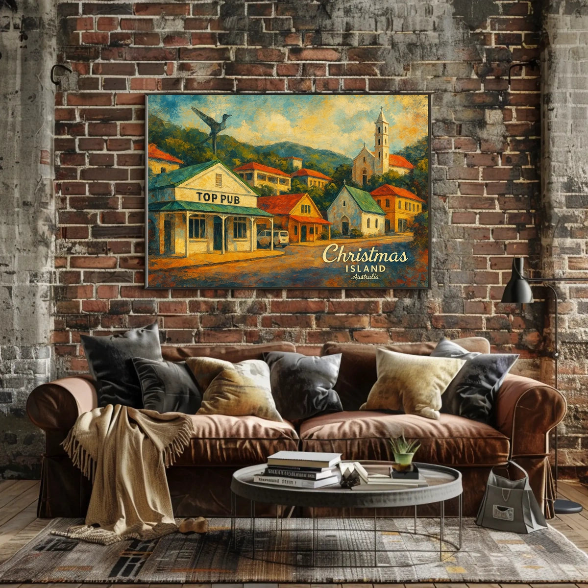 Christmas Island Artistic Townscape Poster