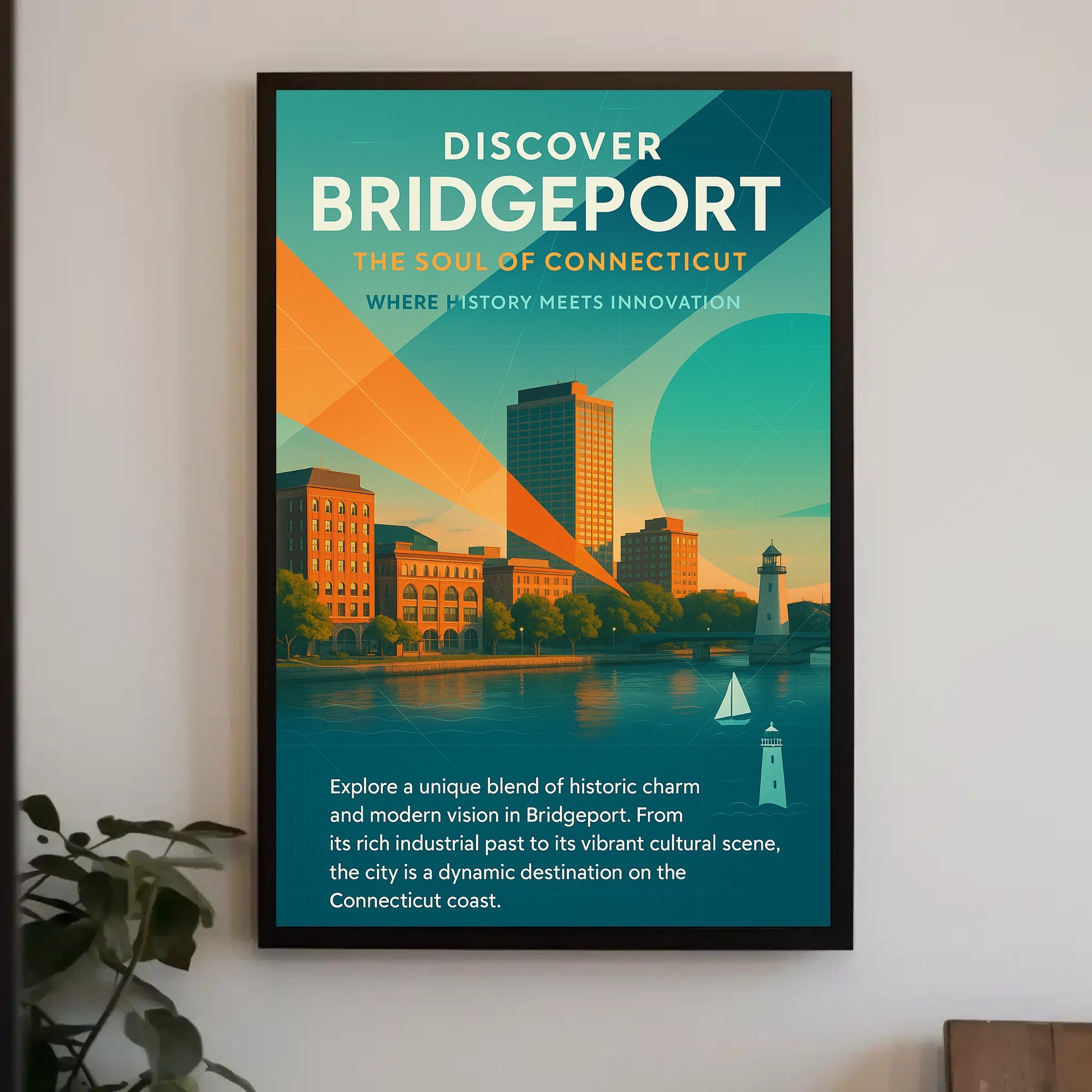 Bridgeport Evolution: Energy and Innovation Urban or Cityscape Poster PosterGoat