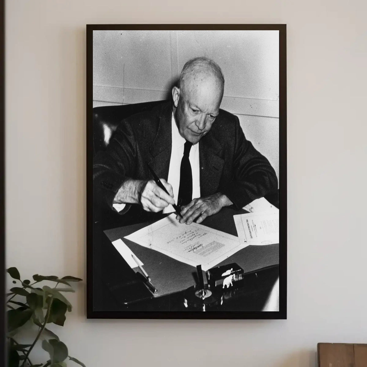 Candid Working Portrait – Dwight D. Eisenhower Poster