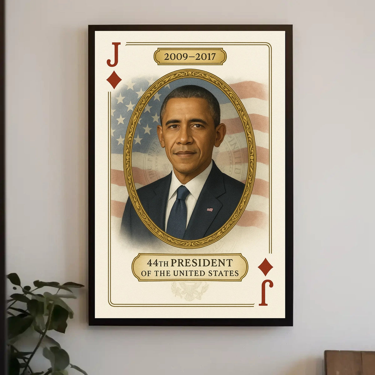 Barack Obama 44th President Portrait Scene For Wall Poster