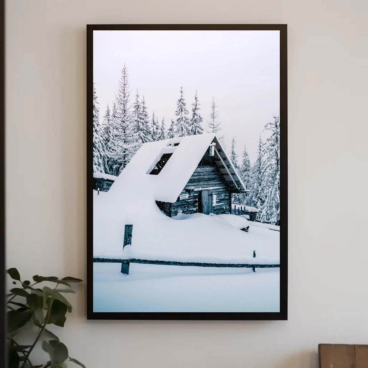 Winter Cabin In The Woods Poster