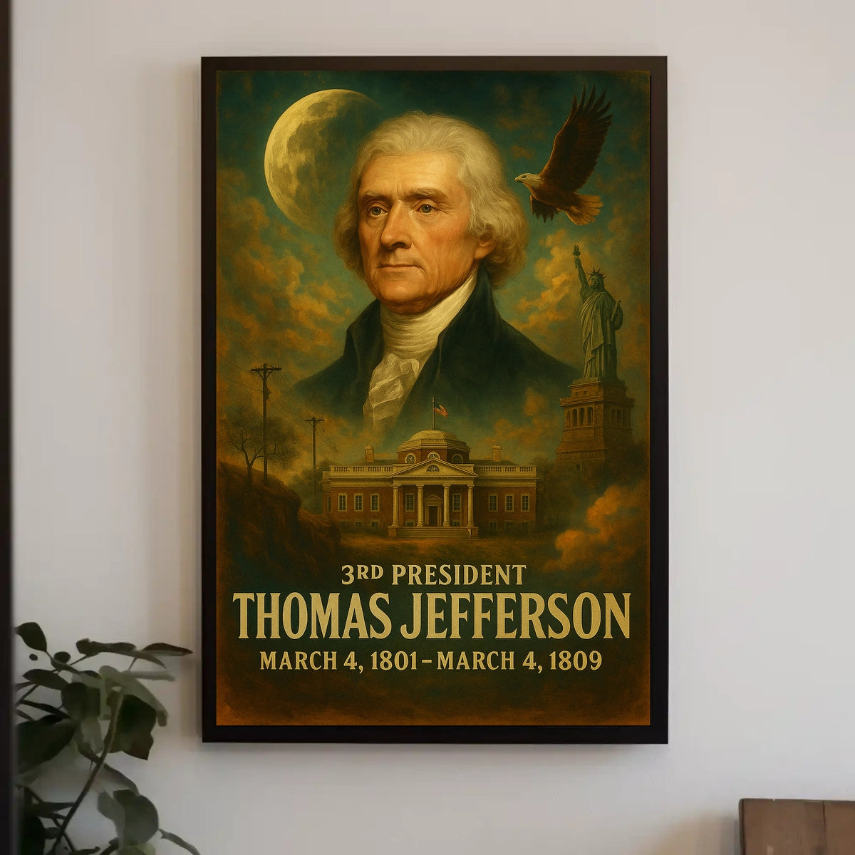 Thomas Jefferson Neoclassical Realism Collector Poster