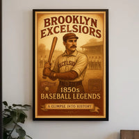Brooklyn Excelsiors 1850s Baseball Legends Poster