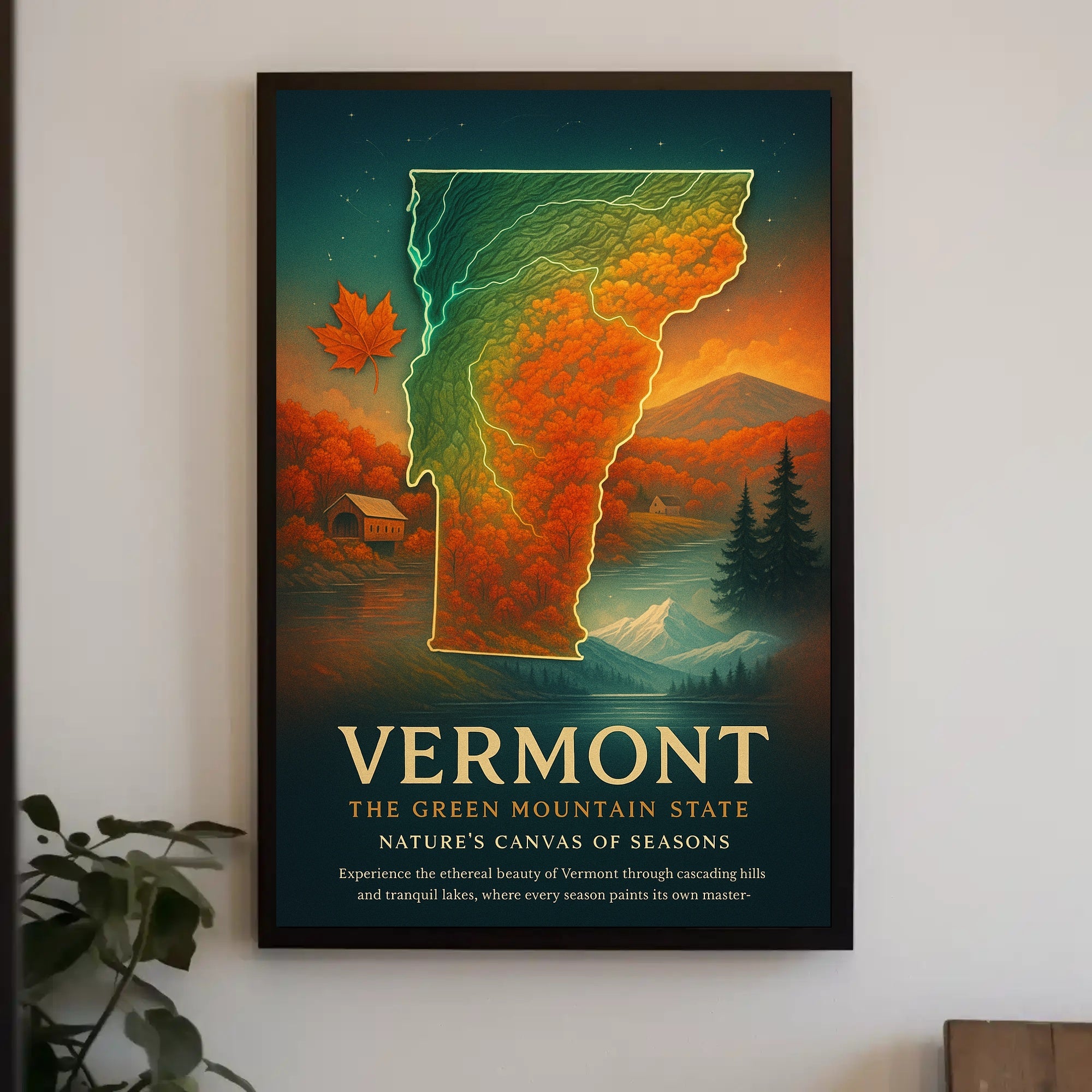 Vermont Nature's Canvas of Seasons Poster