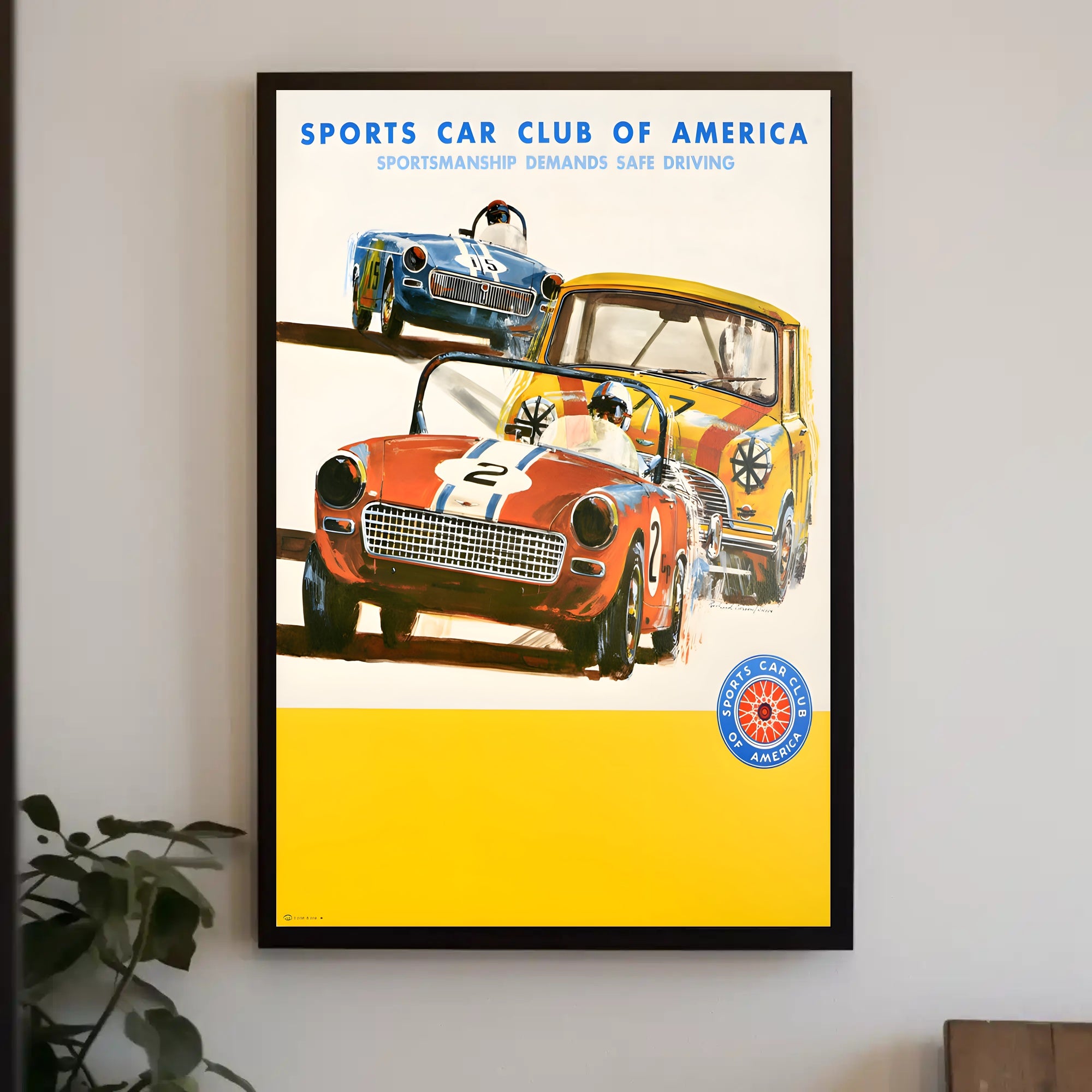 Sports Car Club of America Racing Poster