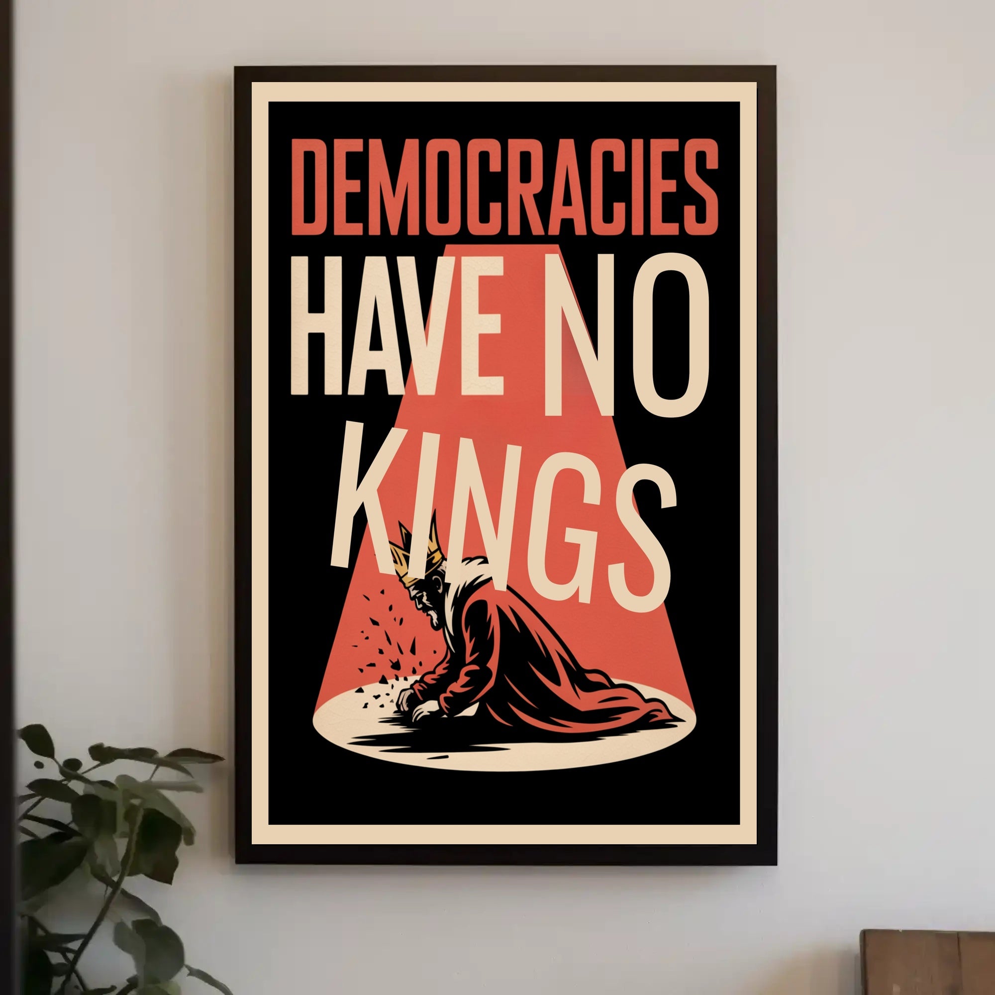 Democracy Triumphs Over Royalty Political or Propaganda Poster