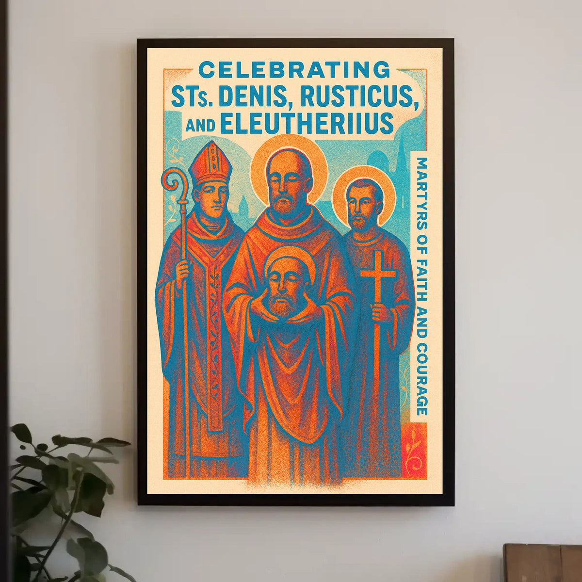 Celebrating Sts. Denis, Rusticus, And Poster