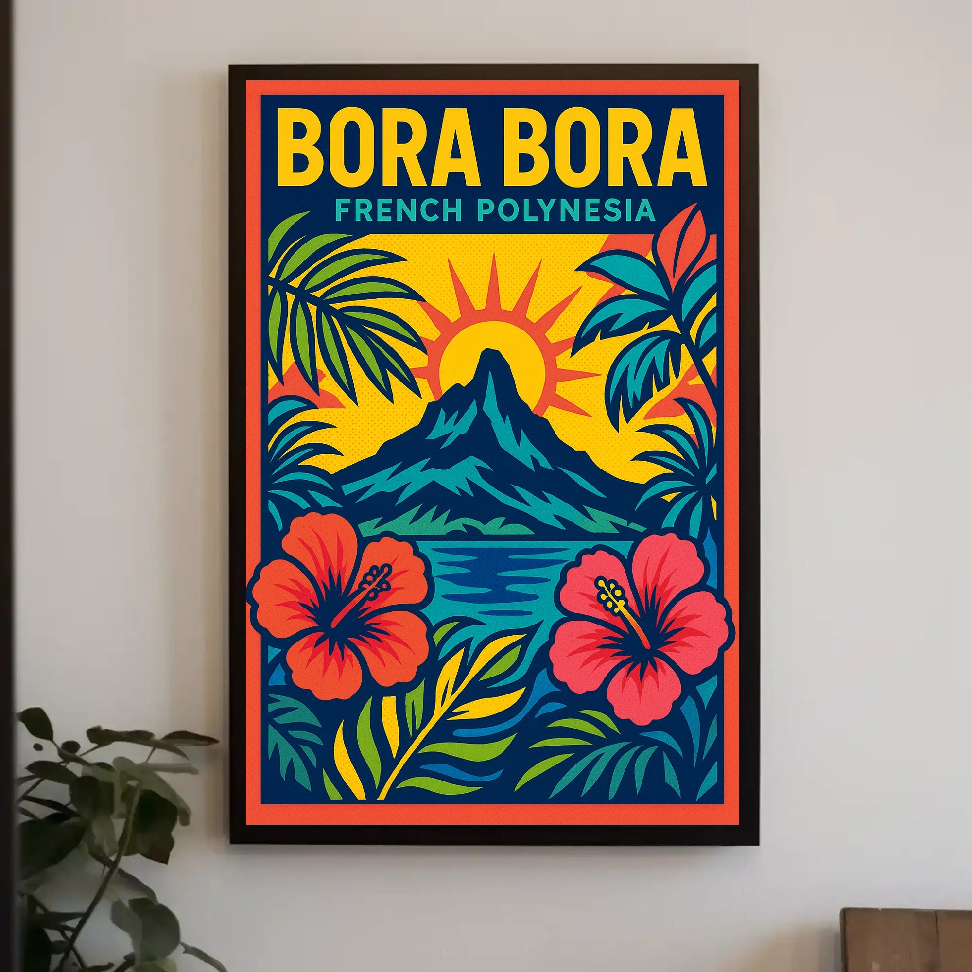 Bora Bora Tropical Adventure Vintage Travel Poster PosterGoat